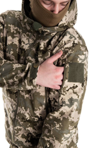 Військова водонепроникна дихаюча тепла тактична фліска-куртка Softshell M(46-48) Піксель - зображення 4