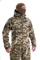 Військова водонепроникна дихаюча тепла тактична фліска-куртка Softshell 2XL(54-56) Піксель - зображення 1