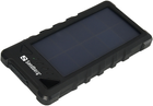 Powerbank solarny Outdoor Sandberg 16000 mAh Black (5705730420351) - obraz 1