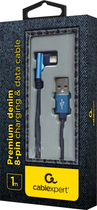 Kabel kątowy USB/Lightning Cablexpert 1 m Niebieski (CC-USB2J-AMLML-1M-BL) - obraz 3