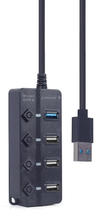 USB-хаб на 4 порти Gembird UHB-U3P1U2P3P-01 - зображення 4