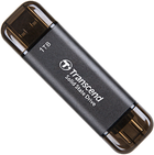 SSD диск Transcend ESD310C 1TB USB Type-A/USB Type-C 3D NAND (TS1TESD310C) External - зображення 1