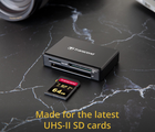 Кардрідер Transcend TS-RDF9K2 USB3.1 Gen1 All-in-1 Multi Card Reader UHS-II SD/microSD/CF - зображення 6