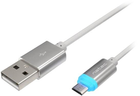 Kabel Natec Prati USB Micro - Type A 1 m Srebrny (5901969411744) - obraz 1