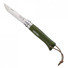Нож Opinel №8 Inox VRI Trekking зеленый, без упаковки (001703) - изображение 1