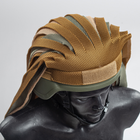 Накидка на голову или шлем маскировочная тактическая универсальная для силовых структур Хаки + Койот (SK-NNet-100HK-DGS) - изображение 7