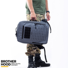 Рюкзак для дронов защитный тактический универсальный для силовых структур Brotherhood Серый M 16л (SK-NBH-ZRD-02GS) - изображение 9