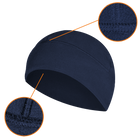 Шапка тактическая флисовая универсальная для силовых структур Beanie 2.0 Himatec Темно-синяя (7243), L (OPT-3221) - изображение 4