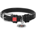 Ошейник для животных WAUDOG Glamour с QR-паспортом "Стразы" XS Ш 12 мм черный (33081)