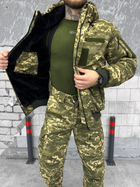 Тактичний зимовий теплий військовий комплект Logos ( Куртка + Штани ), Камуфляж: Піксель ЗСУ, Розмір: XXL - зображення 3