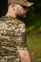 Тактична футболка піксель з липучками та кишенею на плечі XXL - зображення 4