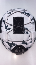 Кавер на шлем пиксель белый камуфляж - зображення 1