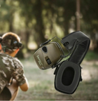 Водонепроникні тактично-військові навушники з активним шумопоглинанням навушники-шумодави для стрільби Impact Sport Оливковий - зображення 4