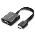 Адаптер UGREEN MM103 HDMI to VGA + 3.5mm + micro-USB Power Port Black (40248)