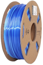 Filament do wkładu Gembird PLA Silk Rainbow 1.75 mm Lodowy błękit/Ciemno niebieski (3DP-PLA-SK-01-ICE) - obraz 1