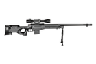 Снайперська гвинтівка 4402D (З оптичним прицілом та сошками) - Black [WELL] (для страйкболу) - зображення 2