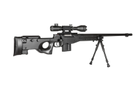 Снайперська гвинтівка 4402D (З оптичним прицілом та сошками) - Black [WELL] (для страйкболу) - зображення 3