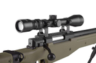 Страйкбольна гвинтівка снайперська MB08D - з оптикою та сошками - olive [WELL] (для страйкболу) - зображення 7