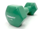Гантель EasyFit 4 кг 1 шт з вініловим покриттям зелена цільна лита нерозбірна для фітнесу (WLS4GR)