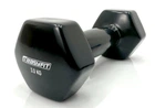 Гантель EasyFit 3 кг 1 шт з вініловим покриттям чорна цільна лита нерозбірна для фітнесу (Yl3-0BK)