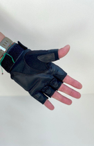 Тактичні рукавиці без пальців чорні розмір ХL - зображення 2