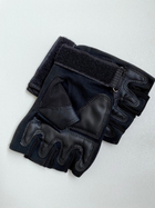 Тактичні рукавиці без пальців чорні розмір ХL - зображення 3