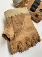 Тактические перчатки без пальцев койот размер XL - изображение 4