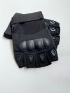 Тактичні рукавиці без пальців чорні РОЗМІР М - зображення 4