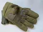 Тактичні рукавиці з пальцями олива розмір L - зображення 3