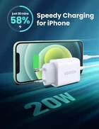 Швидкий зарядний пристрій Ugreen Qualcomm Quick charge 4.0 Power Delivery 3.0 20W «CD137»