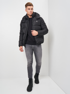Kurtka puchowa zimowa krótka męska Calvin Klein Jeans Essentials Down Jacket J30J318412-BEH L Czarna (8719854077367) - obraz 3