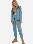 Bluza damska rozpinana streetwear długa Made Of Emotion M761 2XL-3XL Niebieska (5905563714102) - obraz 3