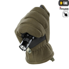 Тактические перчатки M-Tac Fleece Thinsulate Olive,Зимние военные флисовые перчатки,Теплые стрелковые перчатки, XL - изображение 6