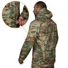 Тактична зимова куртка на флісі CM Stalker SoftShell Multicam / Водовідштовхувальна військова куртка камуфляж, XXXL - зображення 6