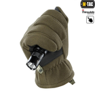 Тактические перчатки M-Tac Fleece Thinsulate Olive,Зимние военные флисовые перчатки,Теплые стрелковые перчатки, L - изображение 6