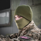 Військова тепла в'язана шапка акрил/фліс, M-Tac шапка акрил/фліс Olive, L-XL - зображення 7