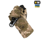 Тактические перчатки M-Tac Winter Soft Shell MM14, Зимние военные перчатки Пиксель, Теплые стрелковые перчатки, XL - изображение 8