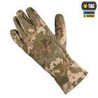 Тактические перчатки M-Tac Winter Soft Shell MM14, Зимние военные перчатки Пиксель, Теплые стрелковые перчатки, XL - изображение 10