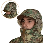 Тактична зимова куртка на флісі CM Stalker SoftShell Multicam / Водовідштовхувальна військова куртка камуфляж, L - зображення 7
