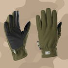 Тактичні рукавички M-Tac Soft Shell Thinsulate Olive, Зимові військові рукавички, Теплі стрілецькі рукавички, М - зображення 1