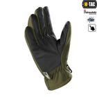 Тактичні рукавички M-Tac Soft Shell Thinsulate Olive, Зимові військові рукавички, Теплі стрілецькі рукавички, М - зображення 3