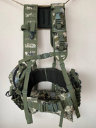 Ременно-плечевая система (разгрузка) укомплектованная, РПС для военных, Разгрузочный жилет РПС MOLLY, пиксель, XXL - изображение 5