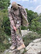 Зимний тактический костюм мультикам софтшел (softshell) повышенной плотности с двойным флисом M - изображение 6