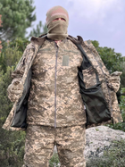 Зимовий комплект форми ЗСУ піксель Тепла військова куртка, теплі штани та верхня куртка S - зображення 5