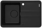 Мойка для кухни DEANTE гранит Momi 670x440мм прямоугольная интегрированная с сифоном черная ZKM_N11A