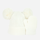 Komplet dziecięcy ( czapka + rękawiczki ) zimowy Art Of Polo Cz22265-1 One Size Ecru (5902021191857) - obraz 1