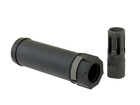 Глушник QD 126mm з полум'ягасником - Black (для страйкболу) - зображення 4