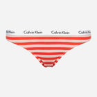 Majtki stringi damskie bawełniane Calvin Klein Underwear 0000D1617E13U XS Czerwone/Różowe (8719855401291) - obraz 4