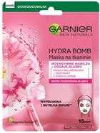 Тканинна маска Garnier Hydra Bomb інтенсивне зволоженняз екстрактом вишневого цвіту та гіалуроновою кислотою 28 г (3600542385633) - зображення 1
