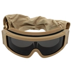 Захисні окуляри-маска SPOSUNE JY-027-4 оправа-хакі колір лінз сірий - изображение 2